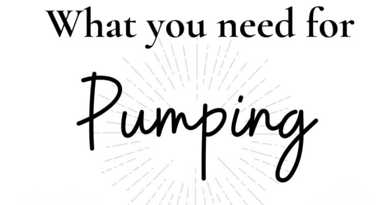 What you need for pumping